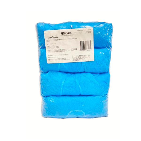 GORRO QUIRÚRGICO DESECHABLE  AZUL 100PZ PROTEC - Imagen 7