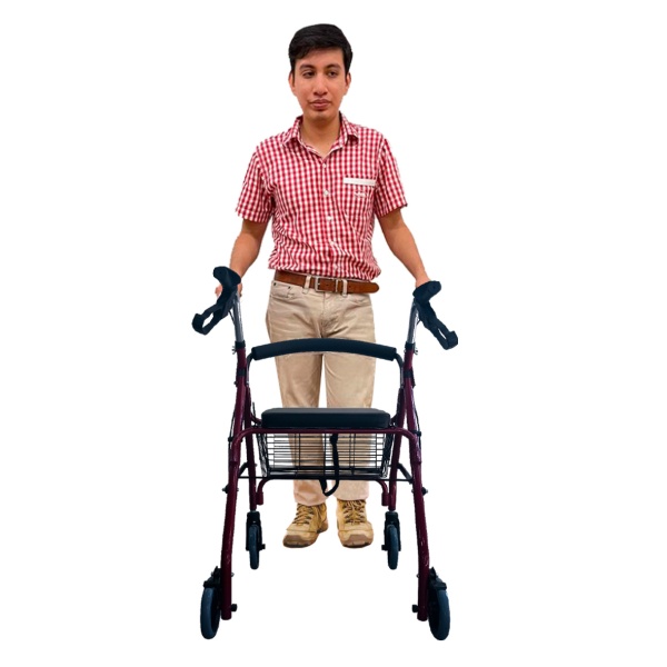 ANDADERA ROLLATOR ALUMINIO PLEGADIZA MOD LK7022 - Imagen 2