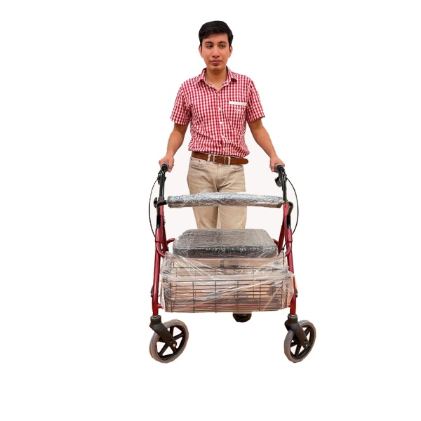 ANDADERA ROLLATOR ALUMINIO PLEGADIZA MOD LK7022 - Imagen 3