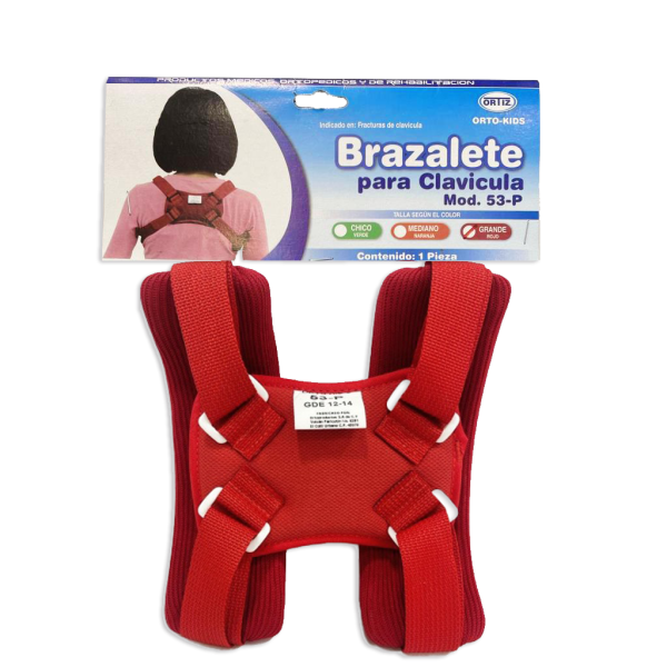 BRAZALETE CLAVICULA MOD 53P GRANDE ROJO