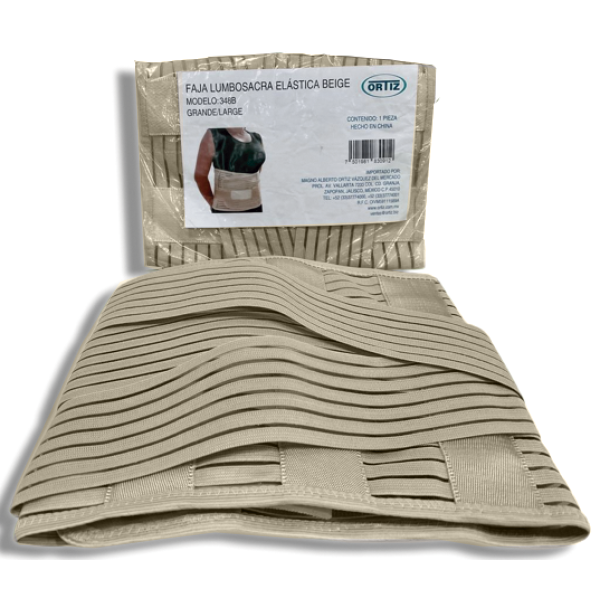 FAJA LUMBOSACRA ELÁST BEIGE MOD 348B GRANDE