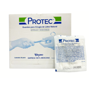 GUANTE CIRUJANO PROTEC # 7 1/2 CAJA 50 PARES