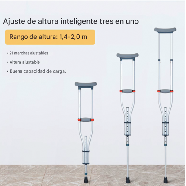MULETAS ALUMINIO PLEGADIZA UNITALLA MOD 925 - Imagen 3