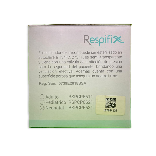 RESUCITADOR REUSABLE SILICÓN NEON MOD RSPCP6631 - Imagen 8