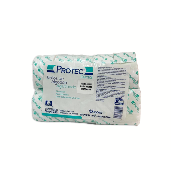 ROLLOS ALGODÓN AGLUTINADO 500 PZAS