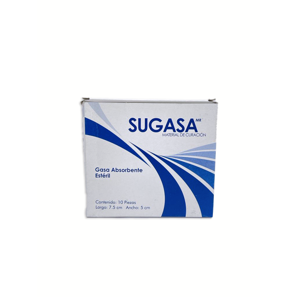 GASA ABSORBENTE SUGASA 7.5X5CM C/10 SUGASA T