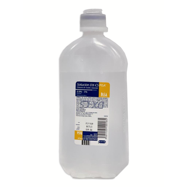 SOLUCIÓN MIXTA 500ML 0.9% / 5% PISA