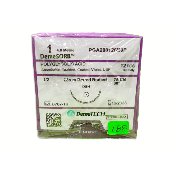 SUTURA APG 75CM 1-26MM 1/2 AHUSADA DEMETECH