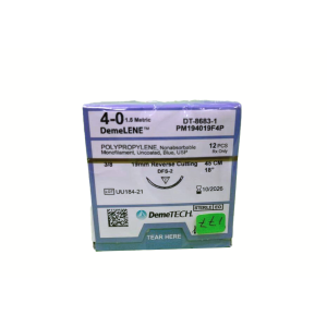 SUTURA POLIPROP 45CM 4-0 19MM 3/8 REVER CORTANTE DEMETCH