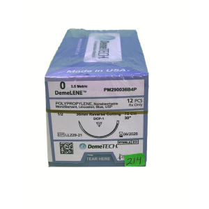 SUT POLIPROPILENO AZUL 75CM 0,36MM 1/2 REVER CORTANTE