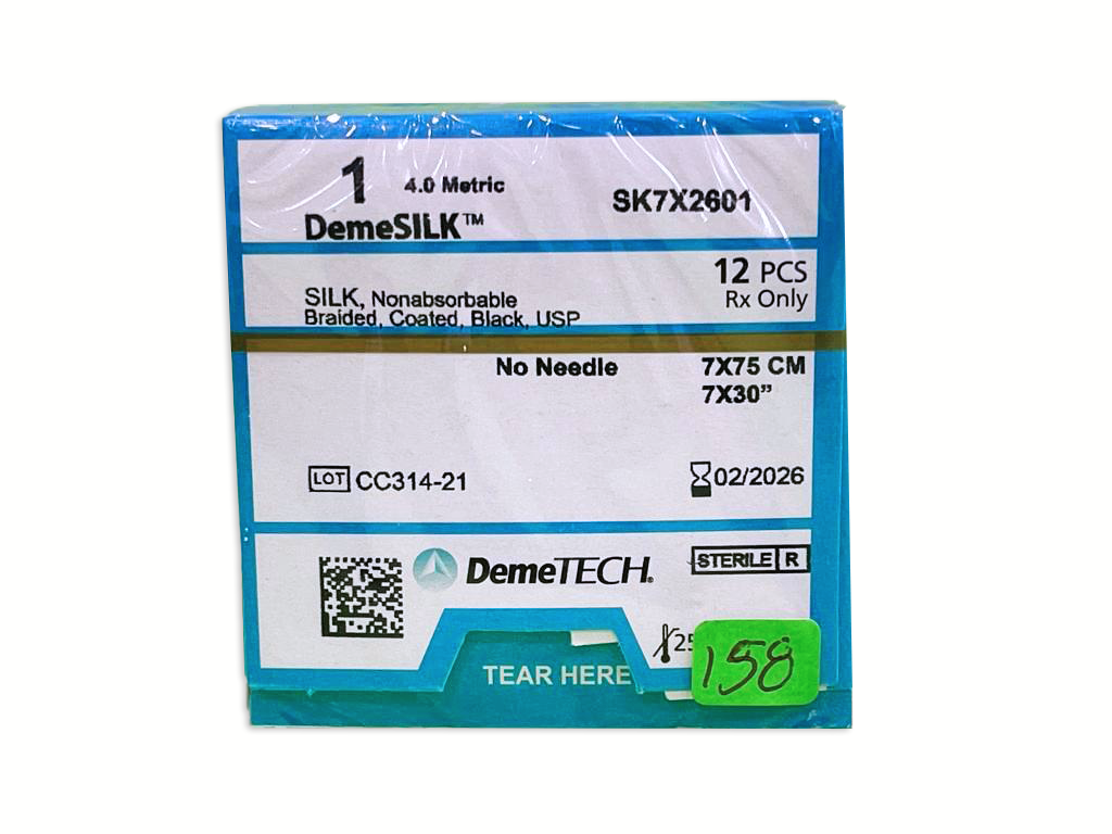 SUTURA SEDA 7X75 CM 1 SIN AGUJA MARCA DEMETECH