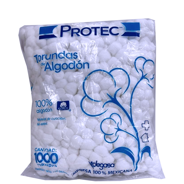 TORUNDAS ALGODÓN 500GR 1000 PZAS