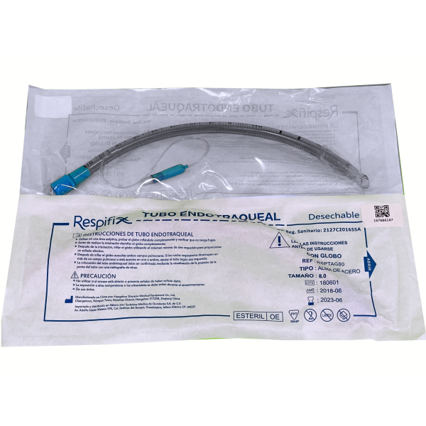 TUBO ENDOTRAQUEAL C/GLOBO TIPO ALMA ACERO 8.0
