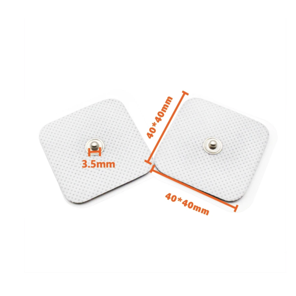 2PZ ELECTRO ADHES BOTON TENS 4X4CM MODEL08 HAIM - Imagen 2