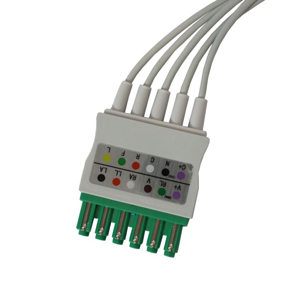 CABLE ECG 5 DER. CLIP SIEMENS/DRAGER U315-3S5CA - Imagen 2
