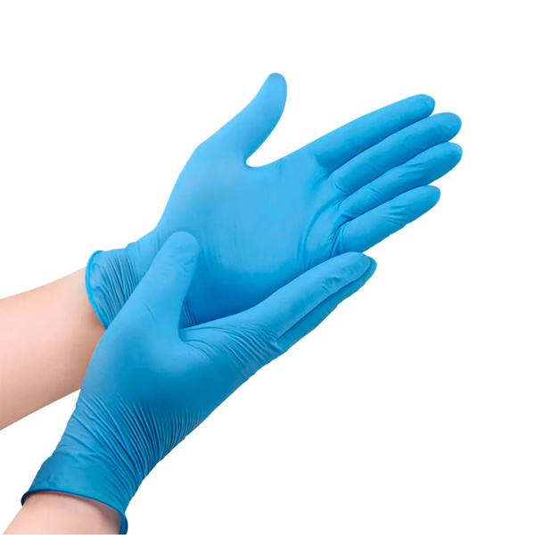 PAR GUANTES VINILO/NITRILO MEDIANO AZUL T