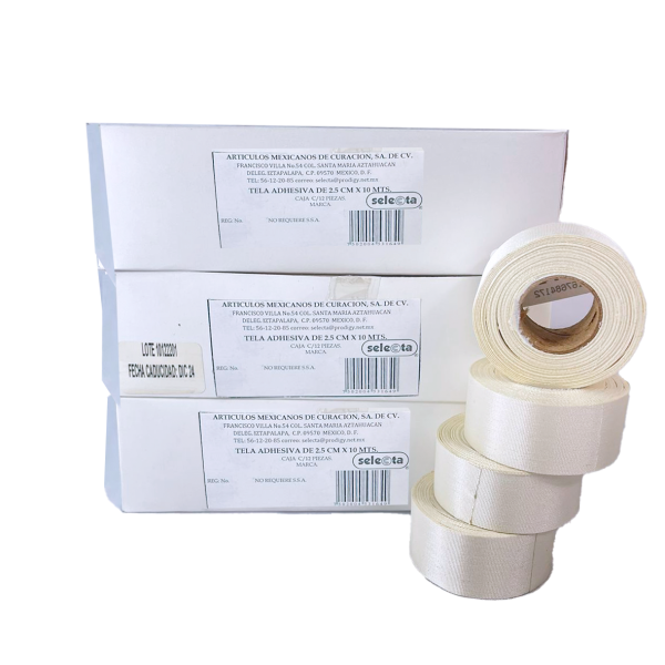 TELA ADHESIVA 2.5CMX10M CAJA /12 PZ - Imagen 3