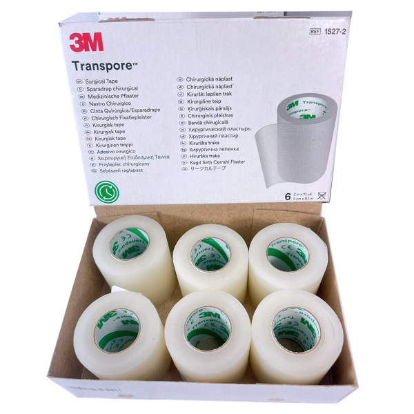 CINTA TRANSPORE 5CMX9.1MM CAJA/6 - Imagen 2