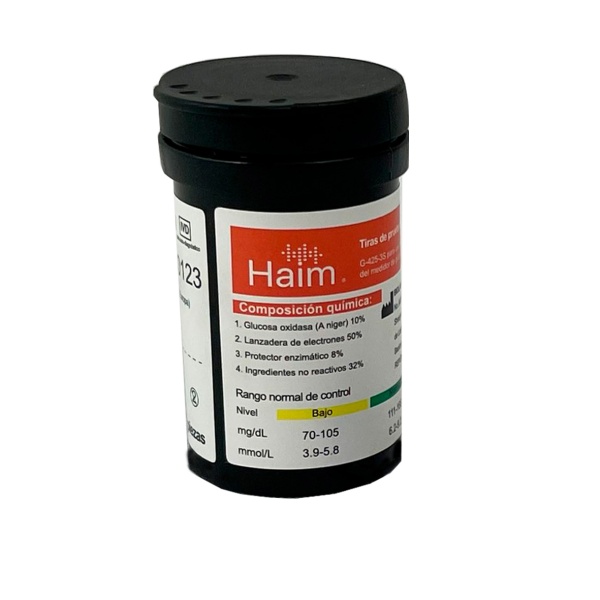 TIRAS REAC. GLU. MOD:G-425-3S HAIM 50 PZ - Imagen 3