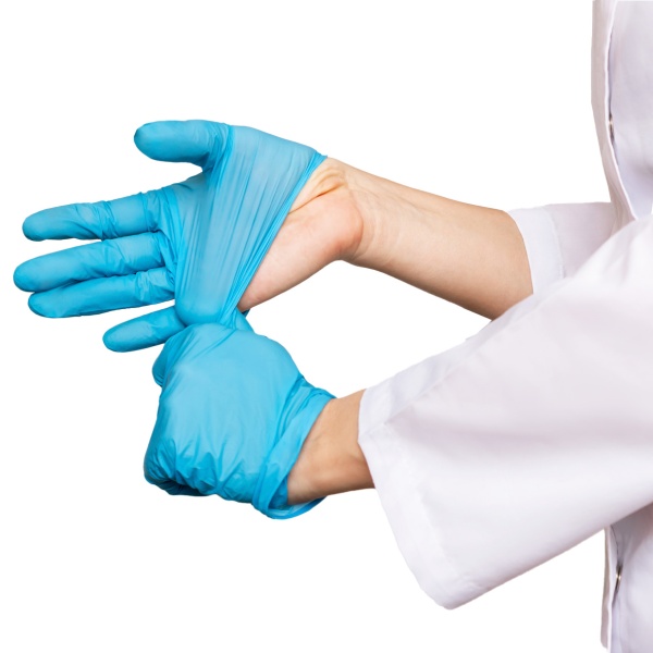PAR GUANTES VINILO/NITRILO MEDIANO AZUL T - Imagen 3