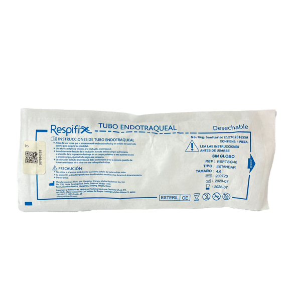 TUBO ENDOTRAQUEAL S/GLOBO TIPO ESTANDAR 4.0 - Imagen 3