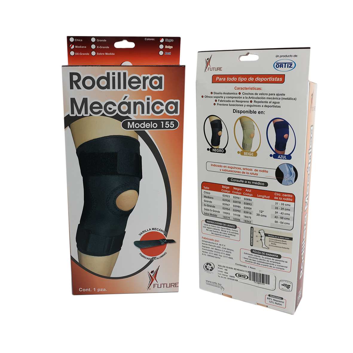 RODILLERA MEC. FUTURE MOD 155 NEGRO, MEDIANA - Imagen 8