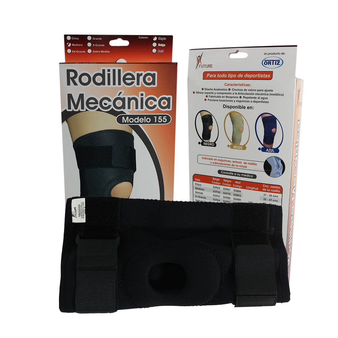 RODILLERA MEC. FUTURE MOD 155 NEGRO, MEDIANA - Imagen 9