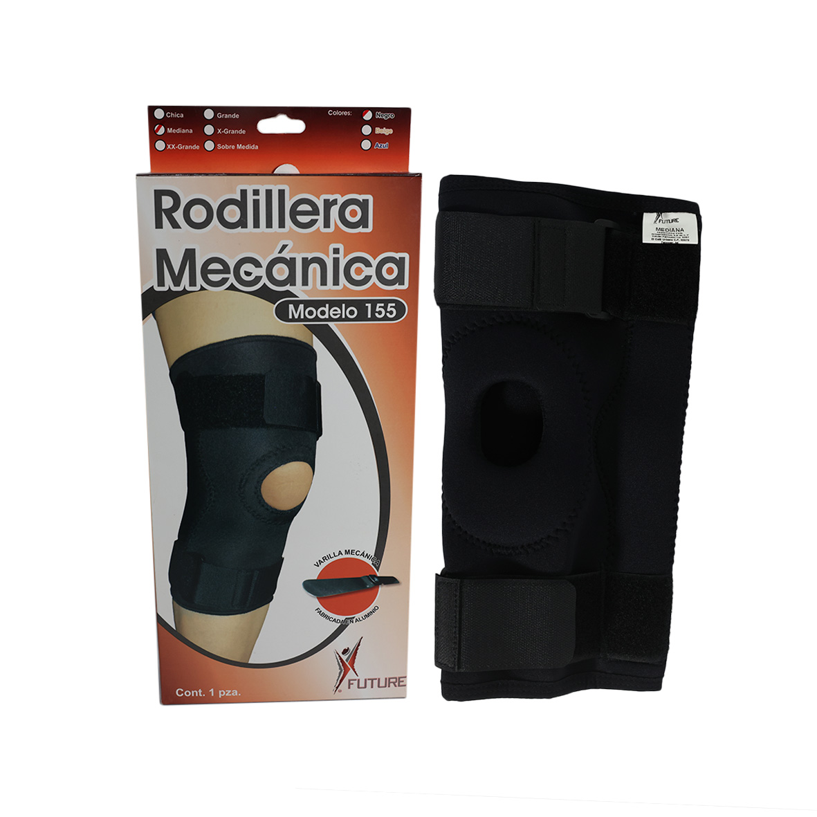 RODILLERA MEC. FUTURE MOD 155 NEGRO, MEDIANA