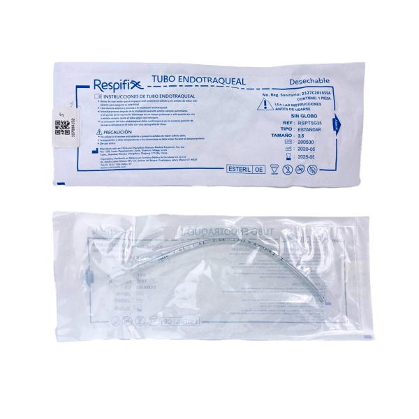 TUBO ENDOTRAQUEAL S/GLOBO TIPO ESTANDAR 3.5