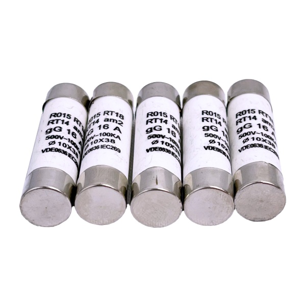 FUSIBLE CERÁMICO C/U 10X38MM, 500V, 16A
