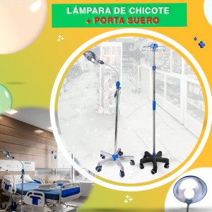 LÁMPARA DE CHICOTE + PORTA SUERO